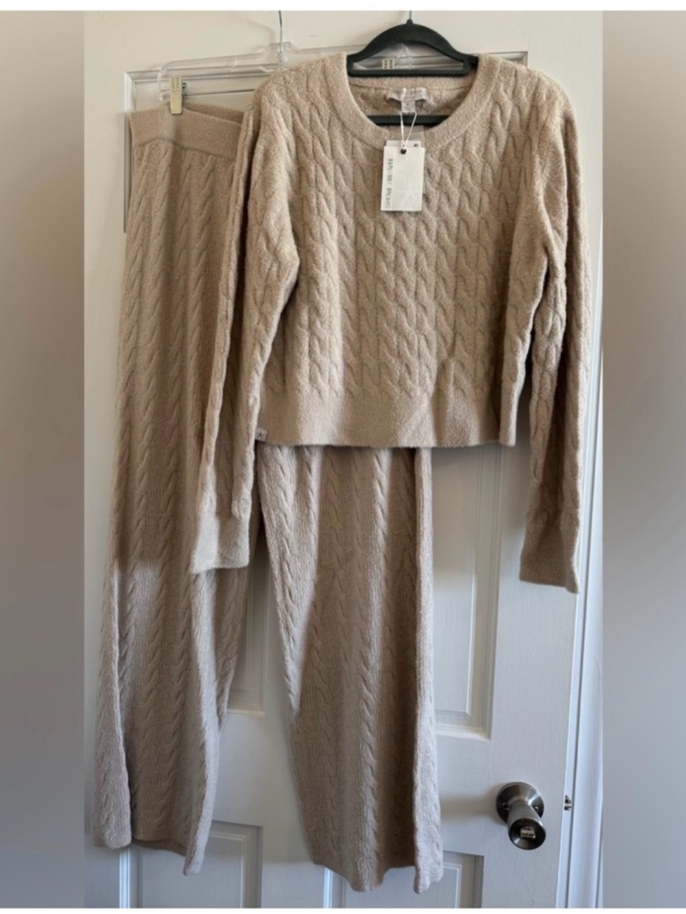 Barefoot Dreams Stone Cozy Cable Pullover & Pant Set